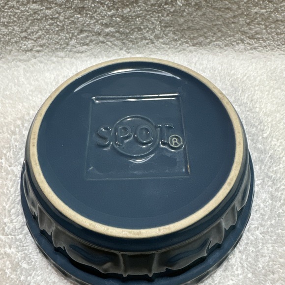 SPOT Cat Bowl 5" Textured Ceramic Blue Textured Fish Water Food - Picture 4 of 4